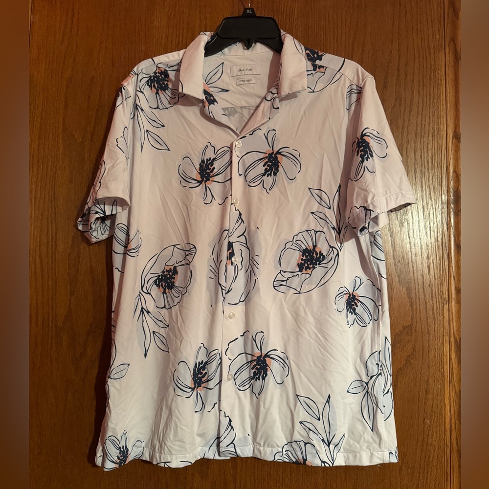 Floral Print Men's Shirt Size L